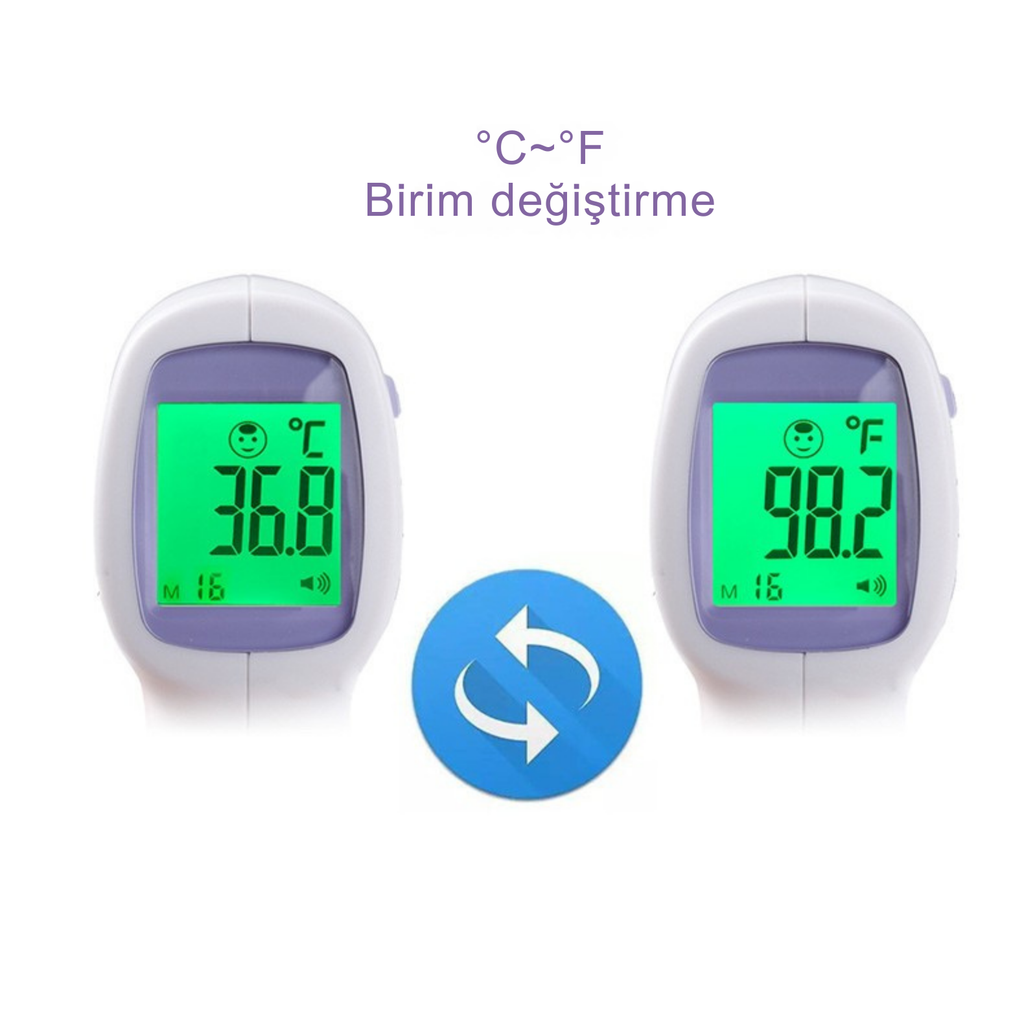 Dijital Temassız Ateş Ölçer Alından Ve Vücut Termometre Nesne Sıcaklık Ölçer