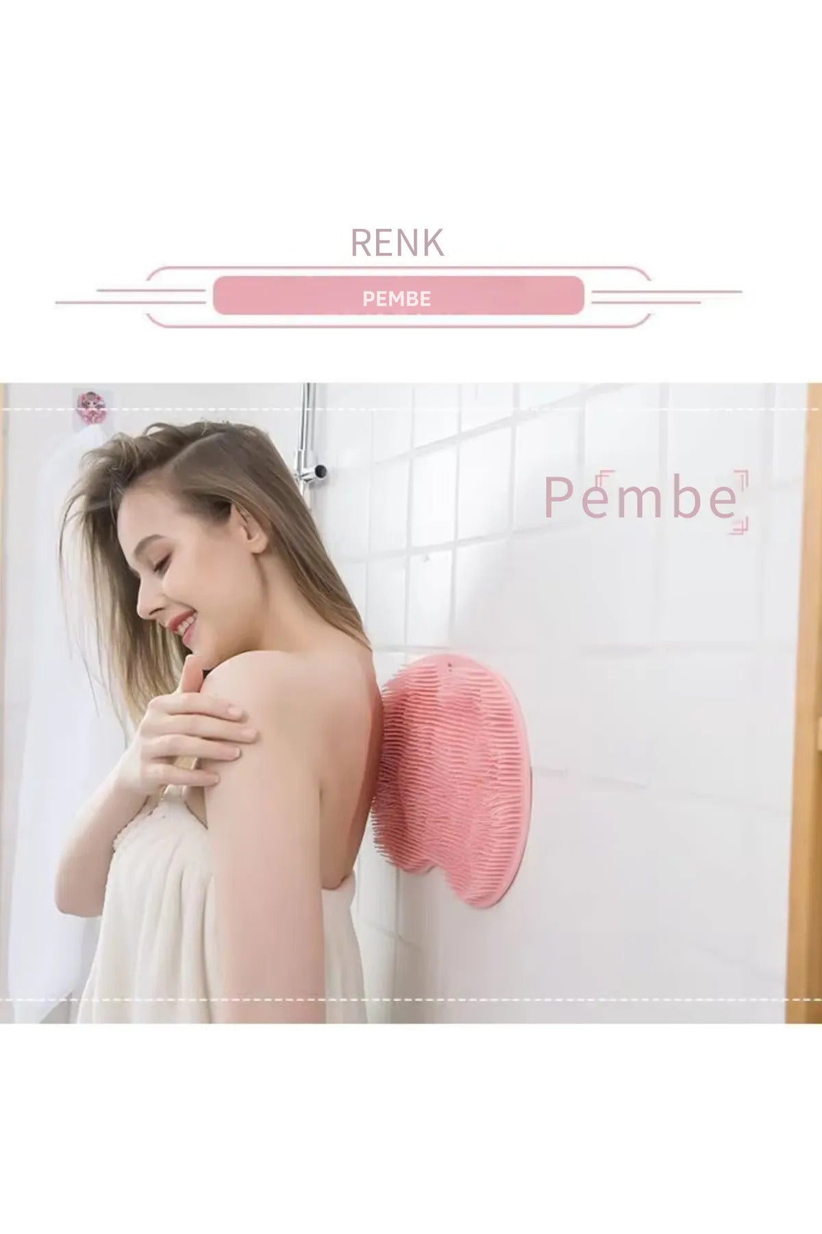 Vantuzlu Silikon Banyo Fırçası Ayak Masaj Pedi Sırt Kesesi Vücut Yıkama Lifi