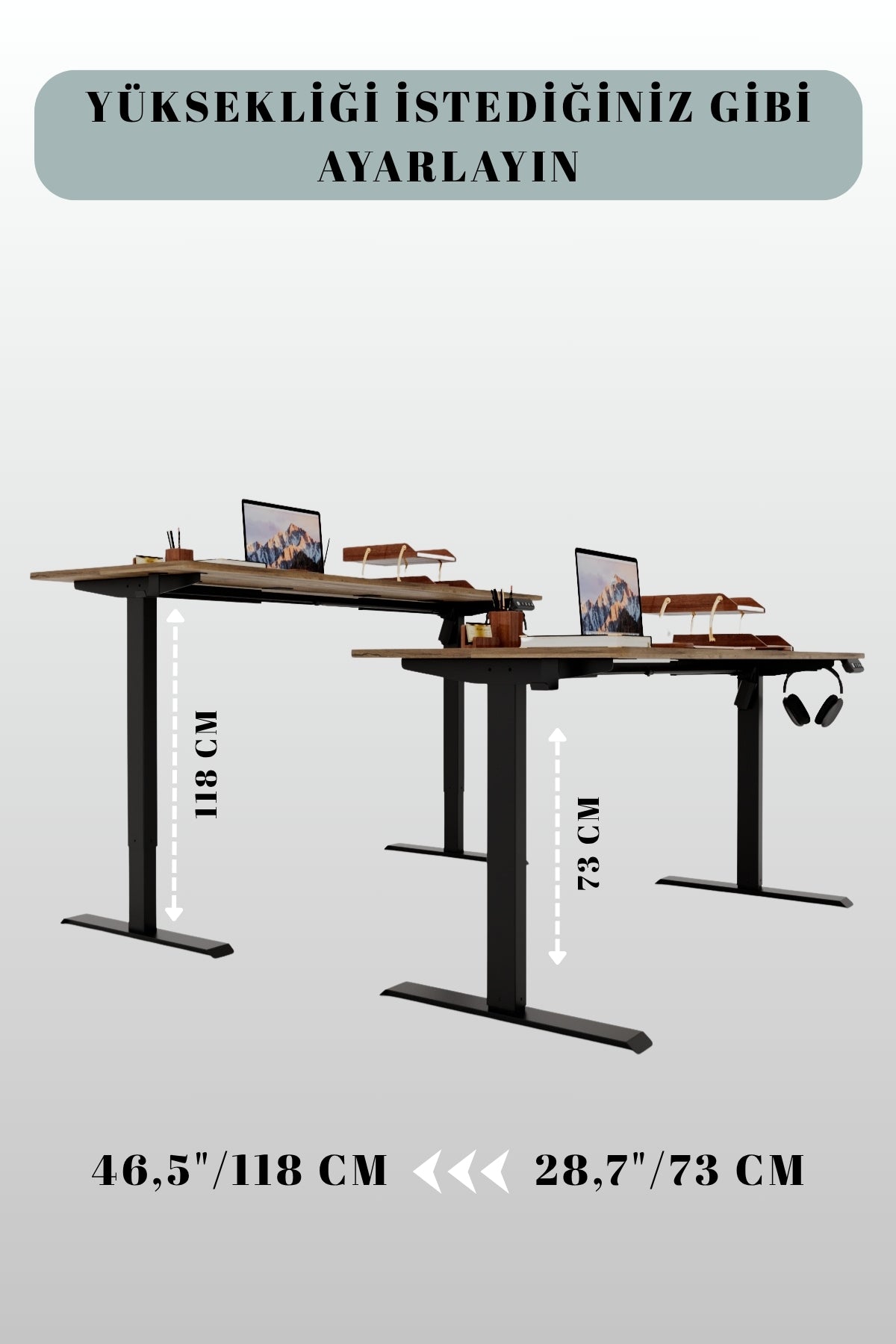 Yüksekliği Ayarlanabilir Ergonomik Bilgisayar & Çalışma Masası